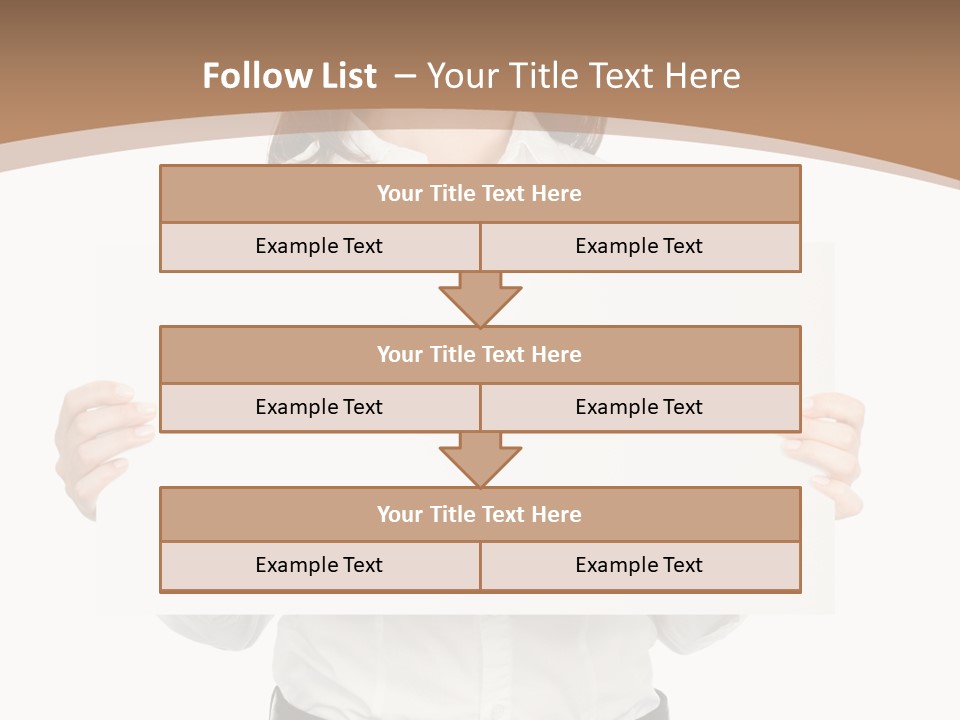 One Woman Sign PowerPoint Template