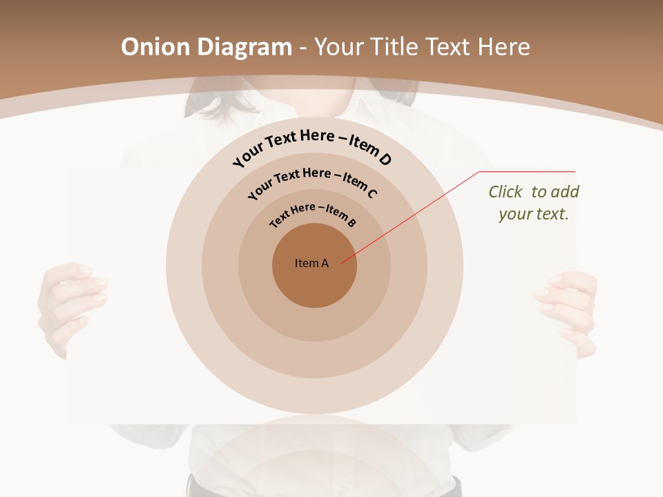 One Woman Sign PowerPoint Template