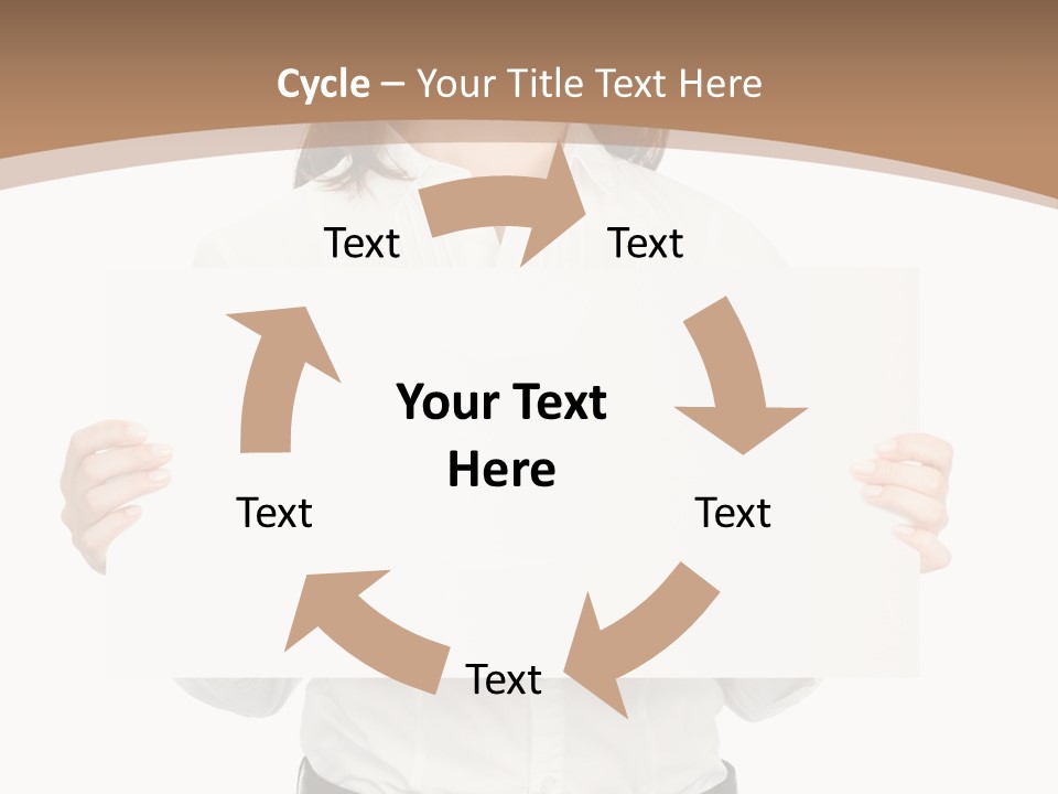 One Woman Sign PowerPoint Template