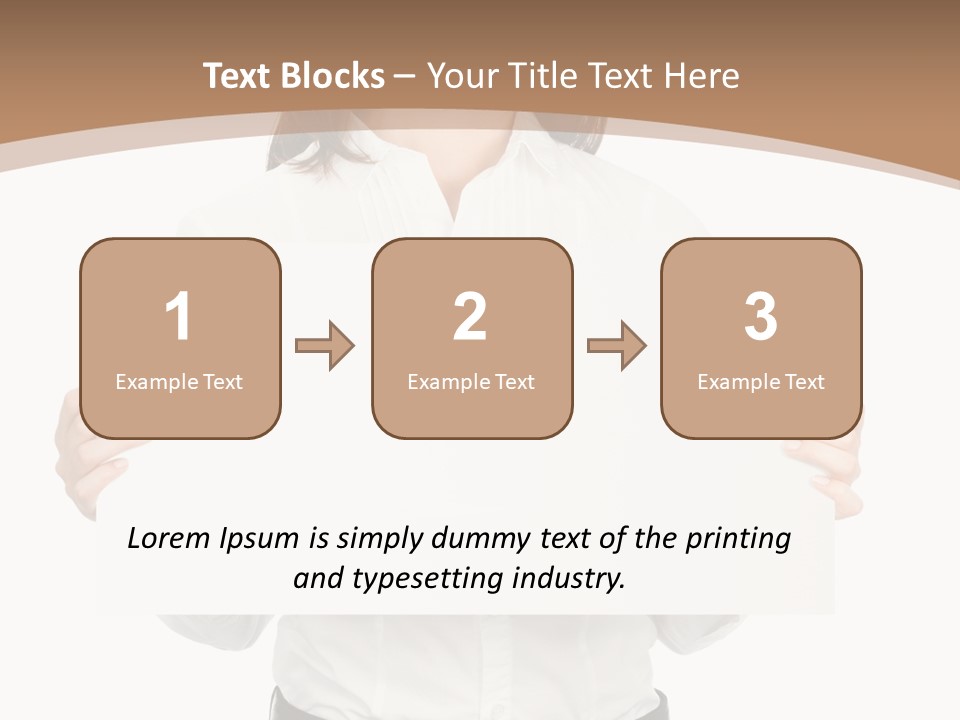 One Woman Sign PowerPoint Template