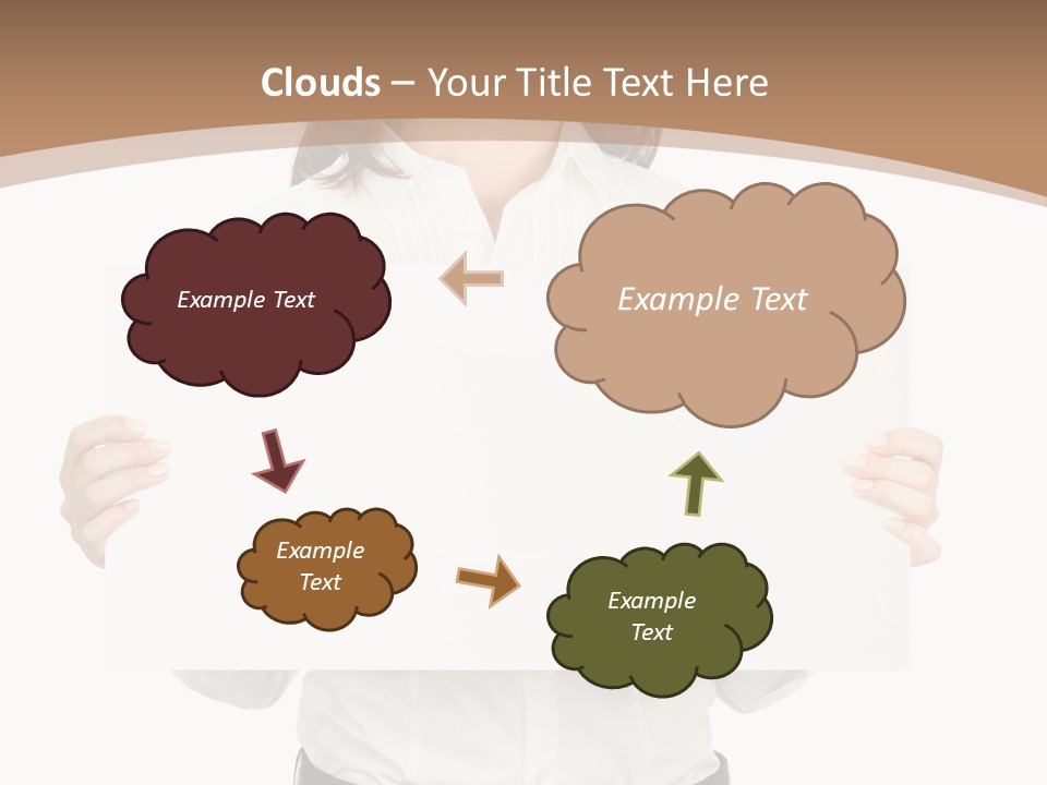 One Woman Sign PowerPoint Template