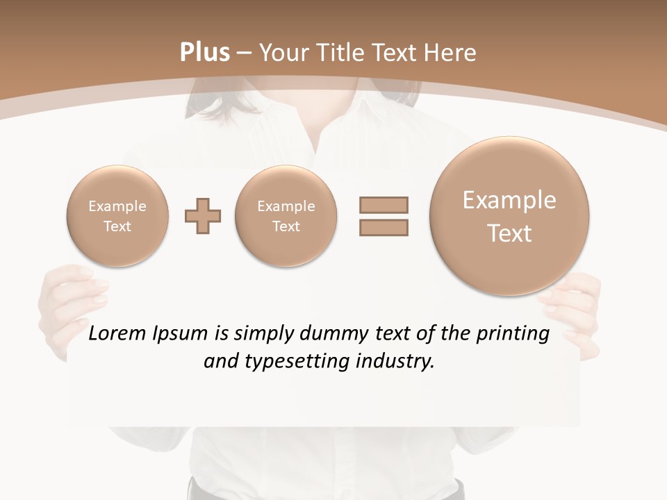One Woman Sign PowerPoint Template