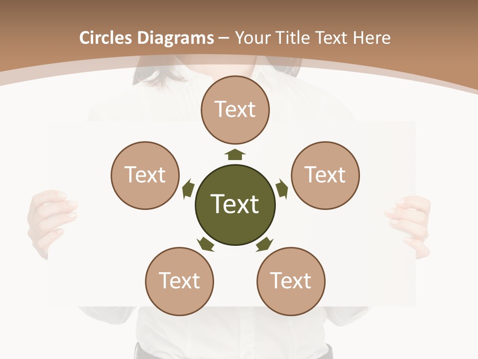 One Woman Sign PowerPoint Template