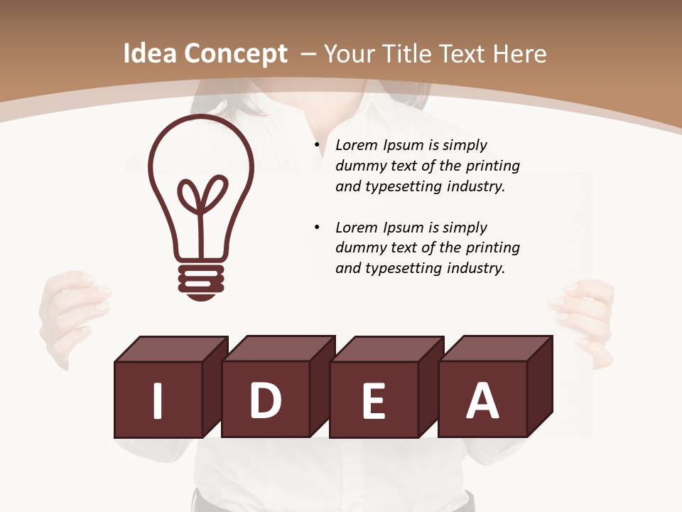 One Woman Sign PowerPoint Template