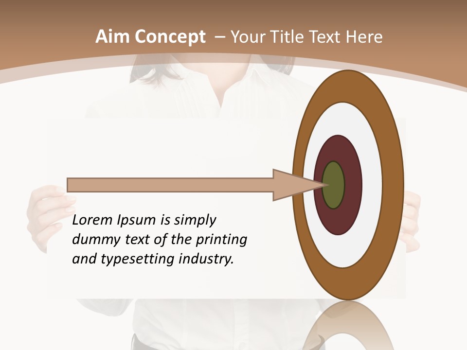 One Woman Sign PowerPoint Template