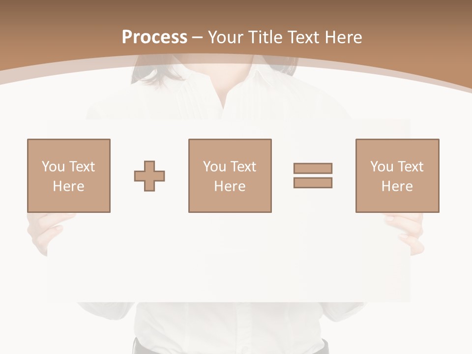 One Woman Sign PowerPoint Template