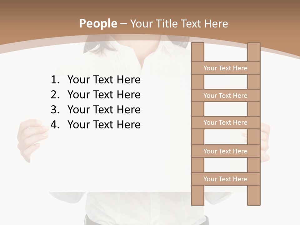 One Woman Sign PowerPoint Template