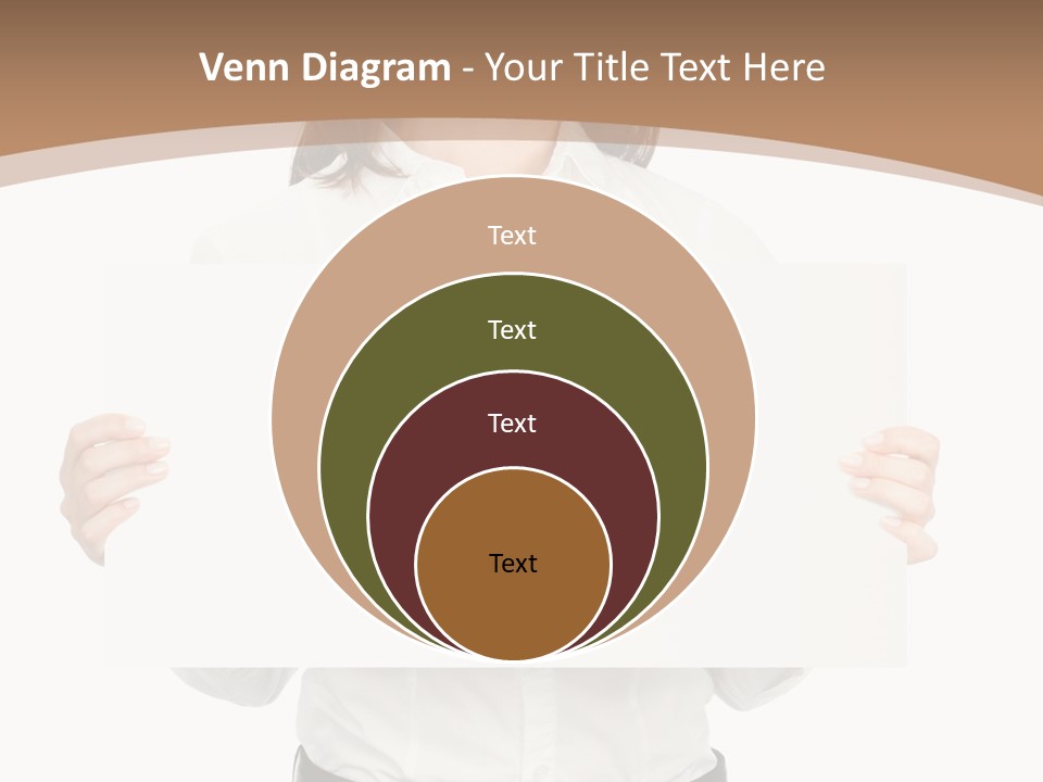 One Woman Sign PowerPoint Template