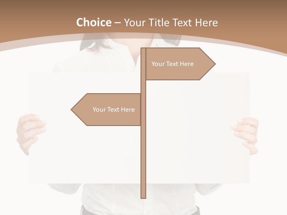 One Woman Sign PowerPoint Template