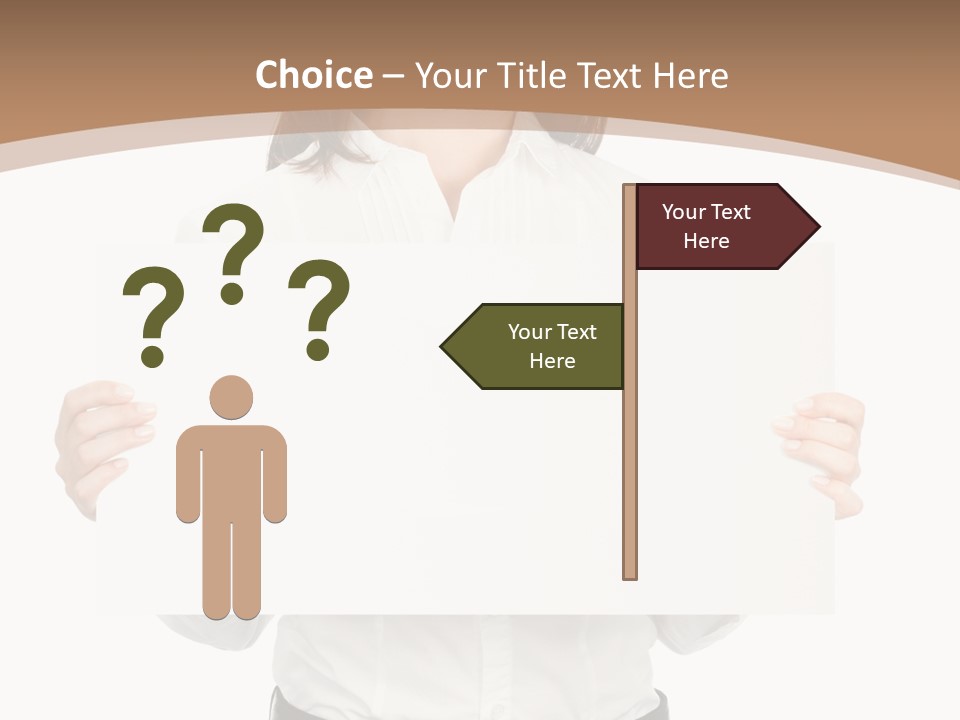 One Woman Sign PowerPoint Template