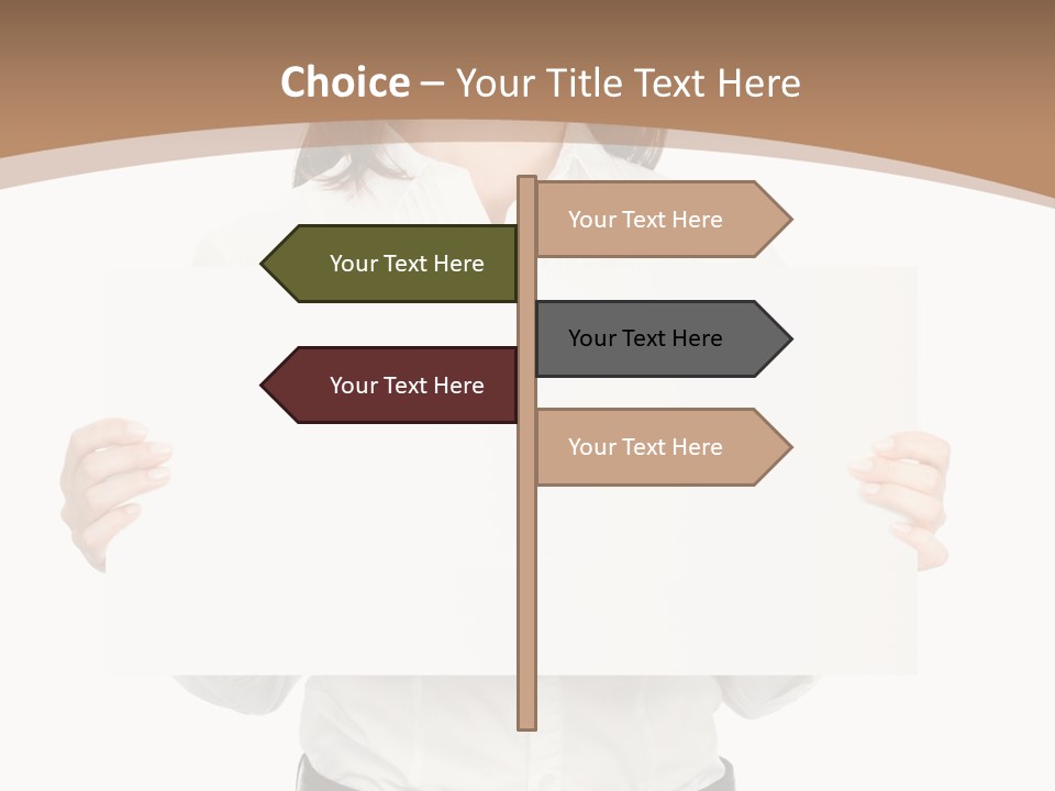 One Woman Sign PowerPoint Template