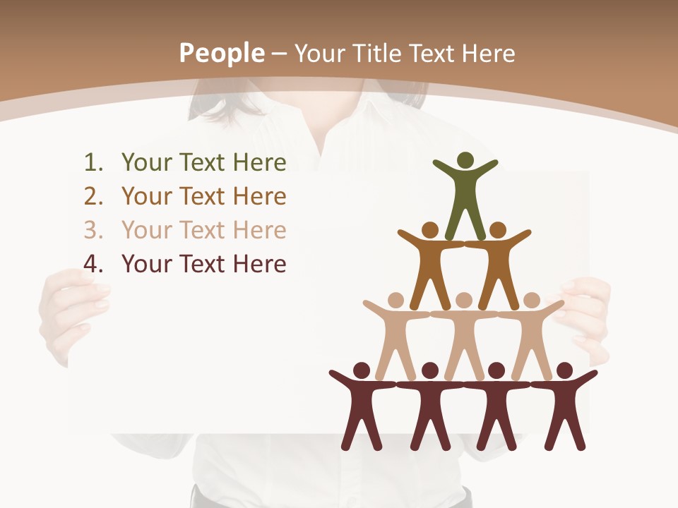 One Woman Sign PowerPoint Template