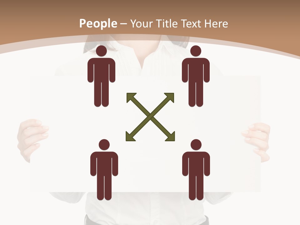 One Woman Sign PowerPoint Template