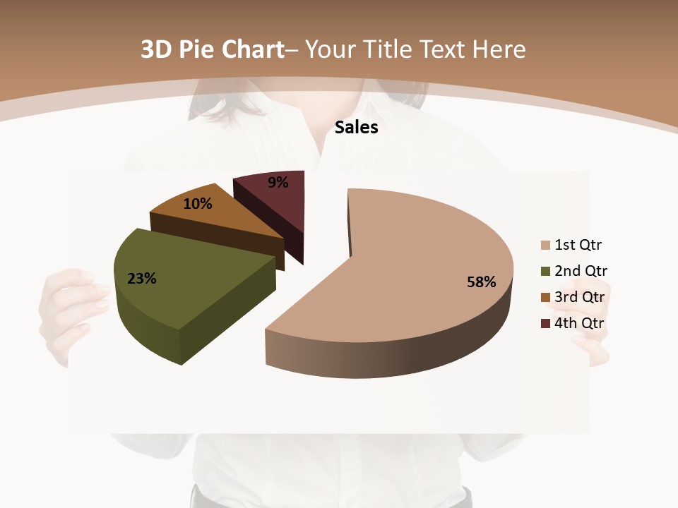 One Woman Sign PowerPoint Template
