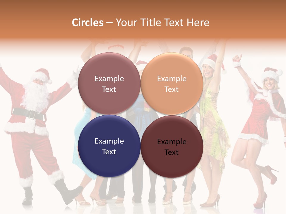 White Isolated Men PowerPoint Template