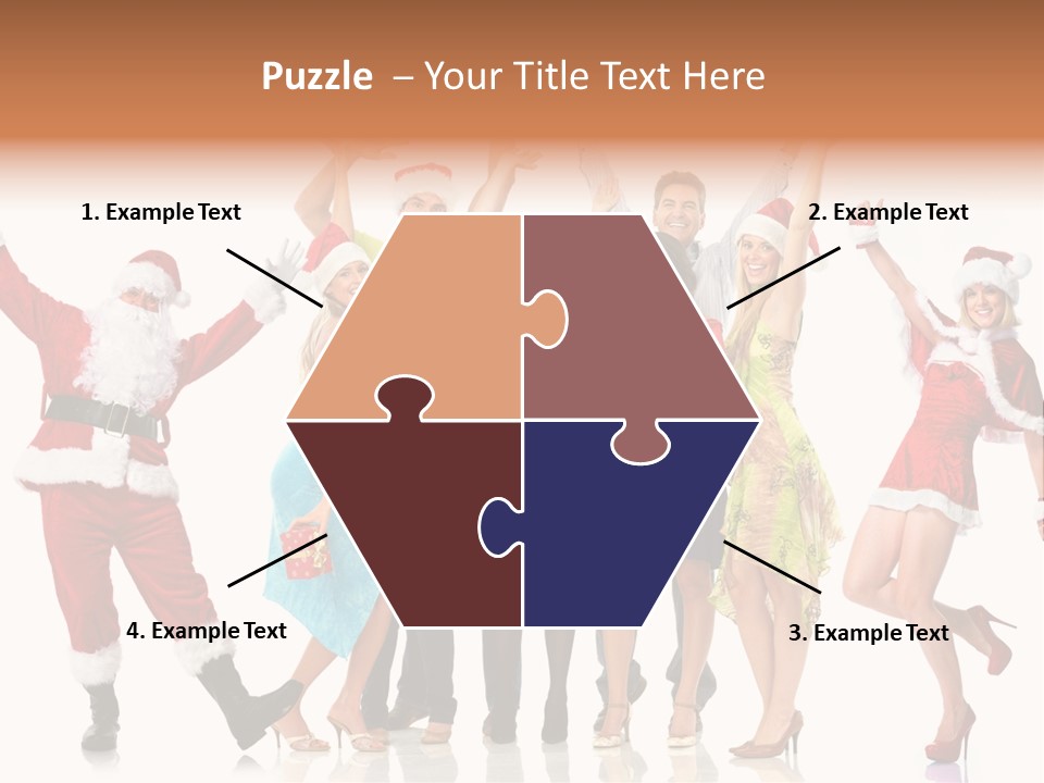 White Isolated Men PowerPoint Template