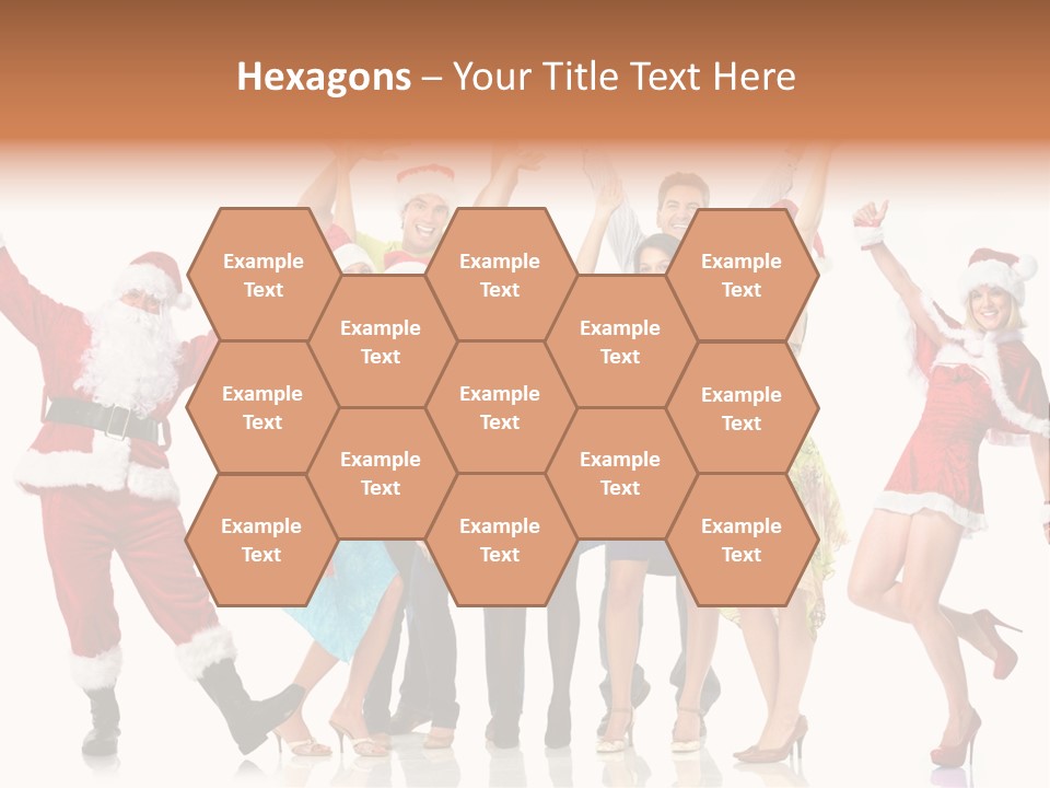 White Isolated Men PowerPoint Template