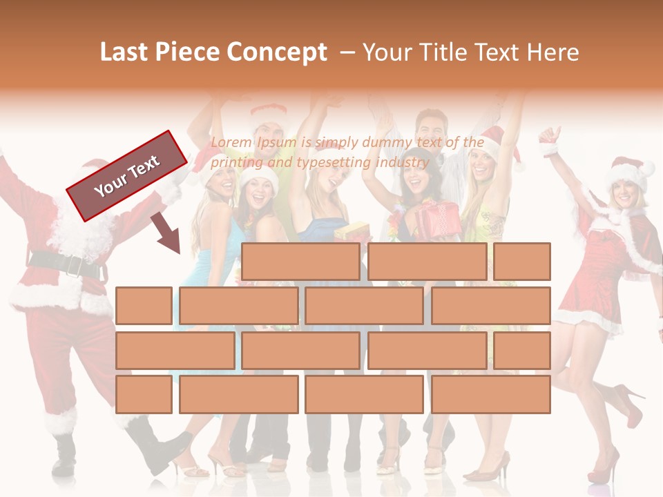 White Isolated Men PowerPoint Template