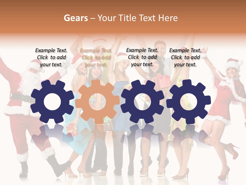 White Isolated Men PowerPoint Template