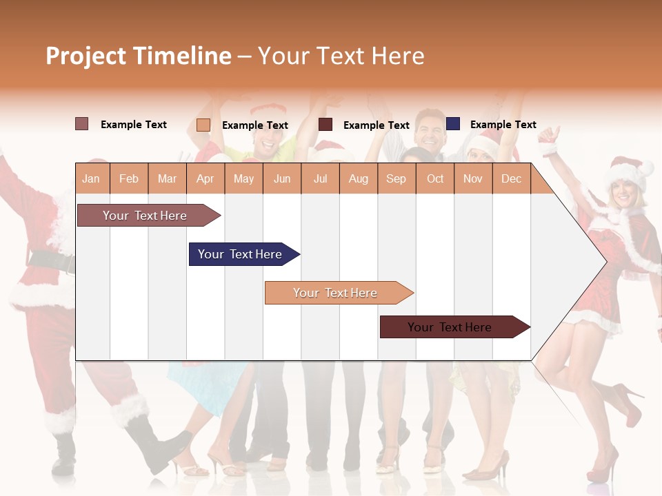White Isolated Men PowerPoint Template