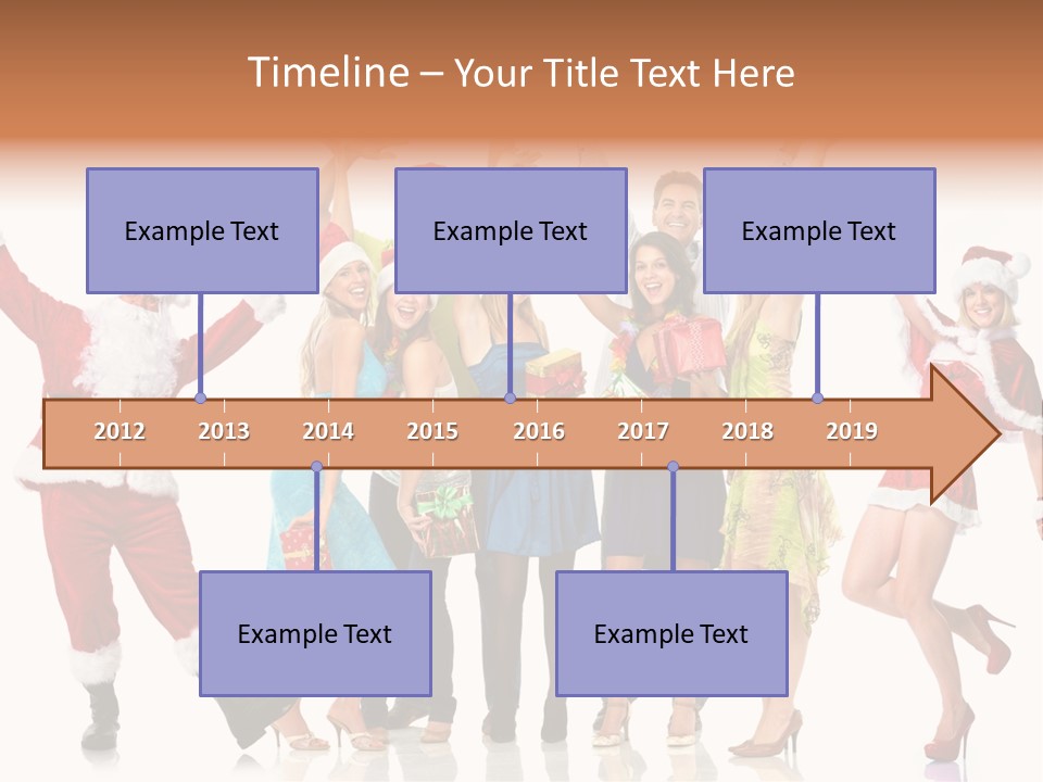 White Isolated Men PowerPoint Template