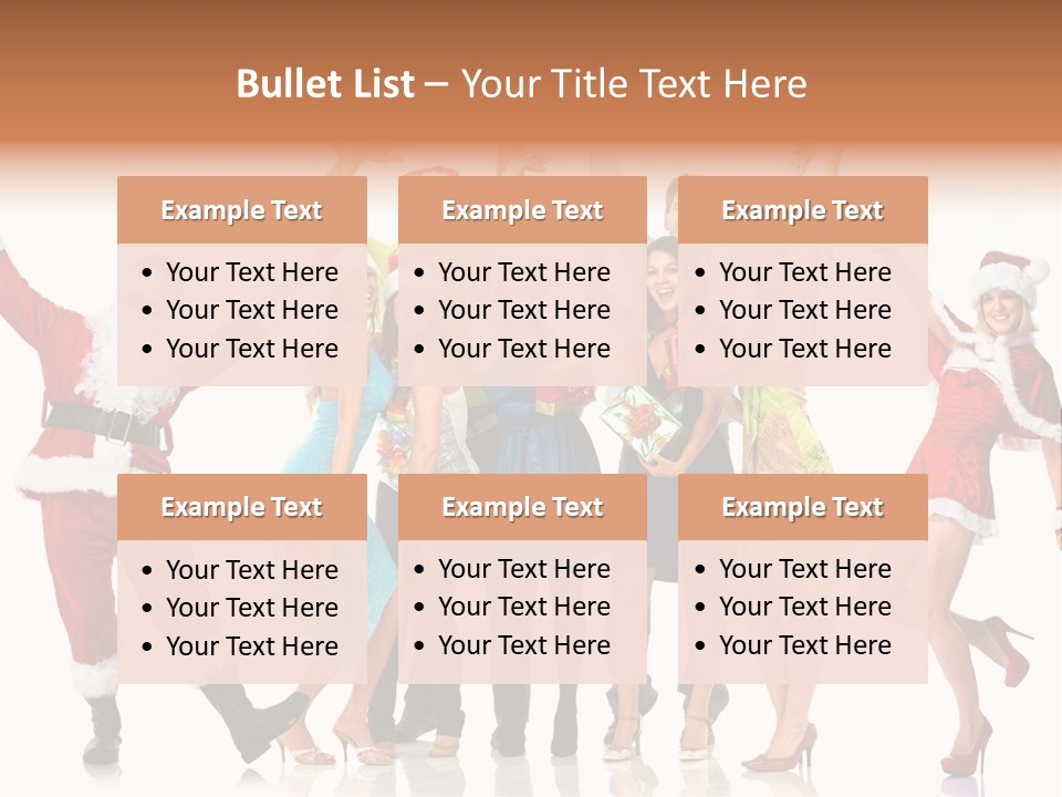 White Isolated Men PowerPoint Template