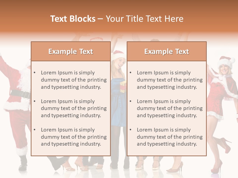 White Isolated Men PowerPoint Template