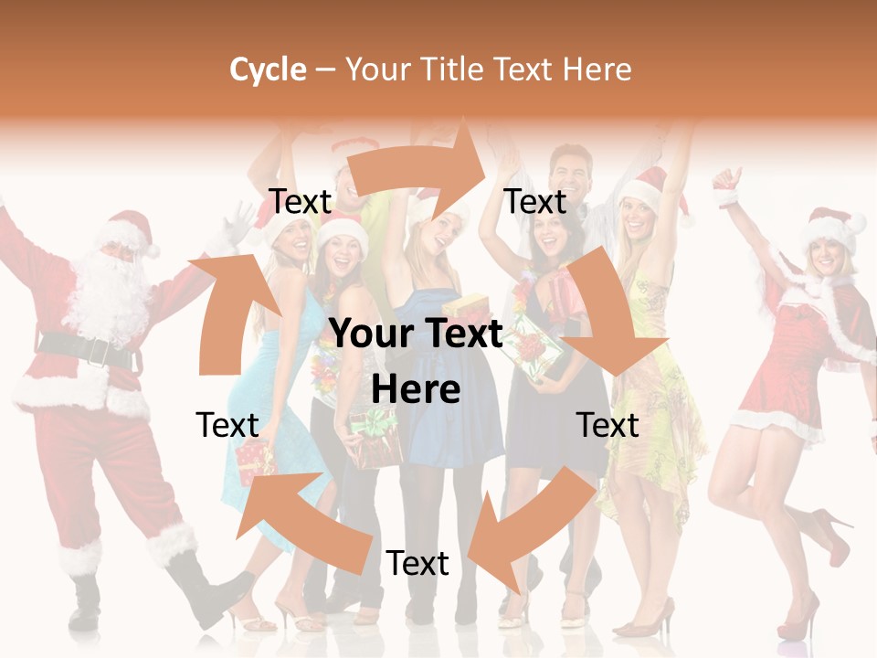 White Isolated Men PowerPoint Template