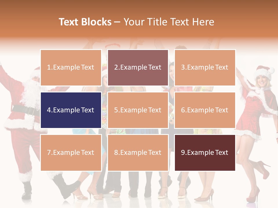 White Isolated Men PowerPoint Template