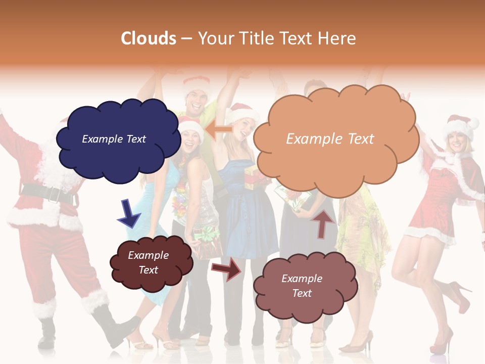 White Isolated Men PowerPoint Template