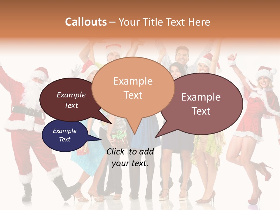 White Isolated Men PowerPoint Template