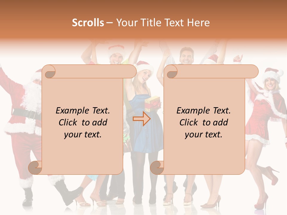 White Isolated Men PowerPoint Template