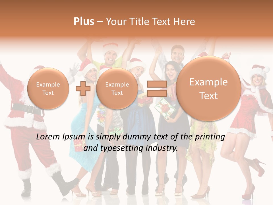 White Isolated Men PowerPoint Template