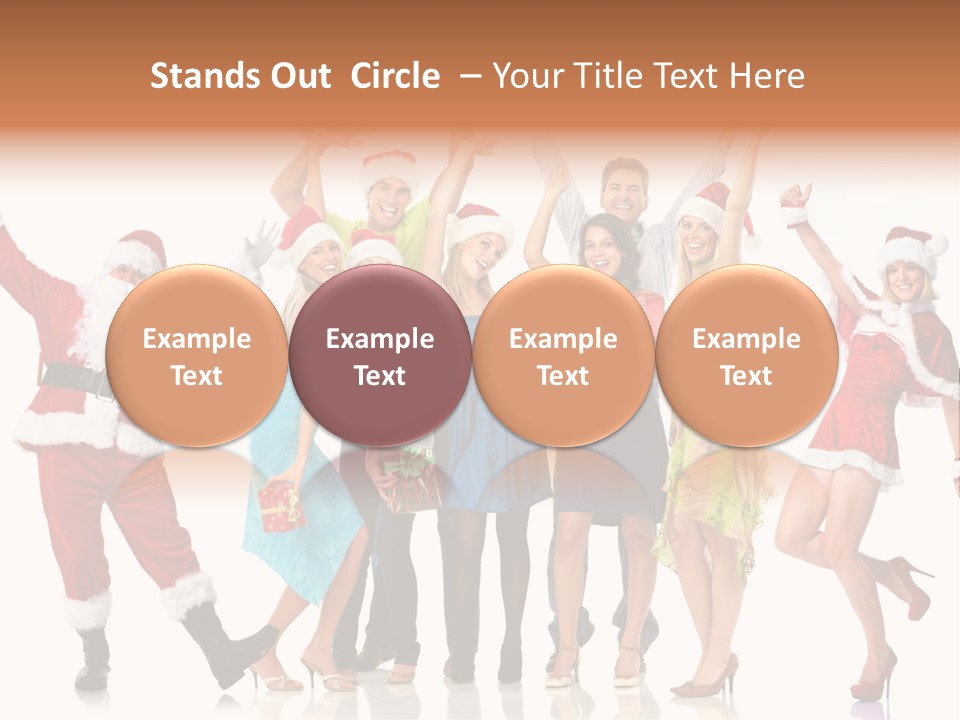 White Isolated Men PowerPoint Template