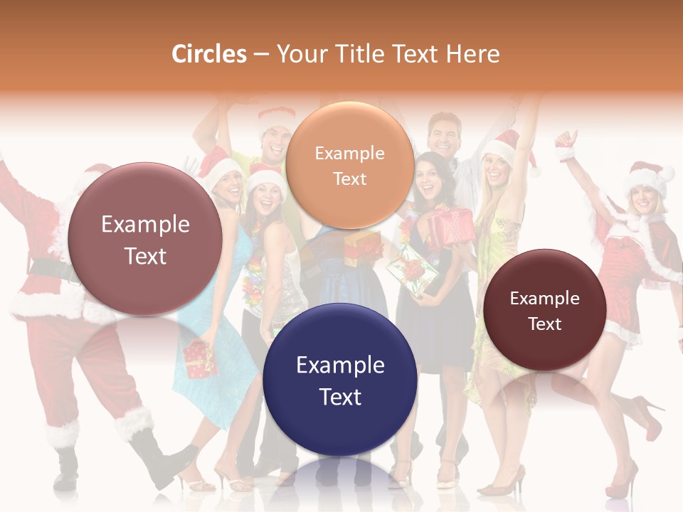 White Isolated Men PowerPoint Template