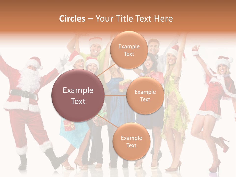 White Isolated Men PowerPoint Template