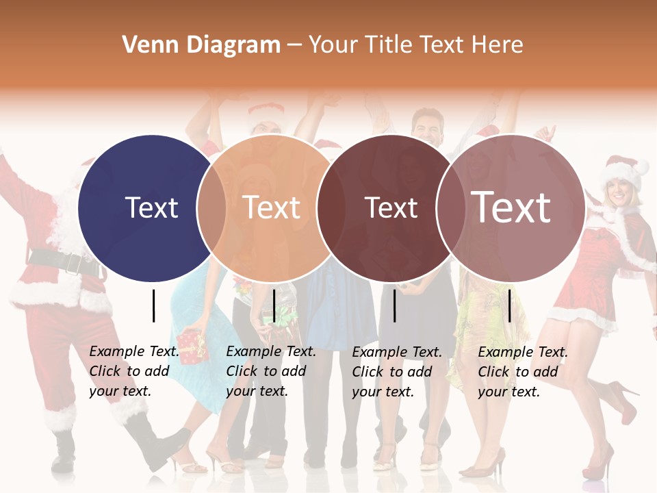 White Isolated Men PowerPoint Template