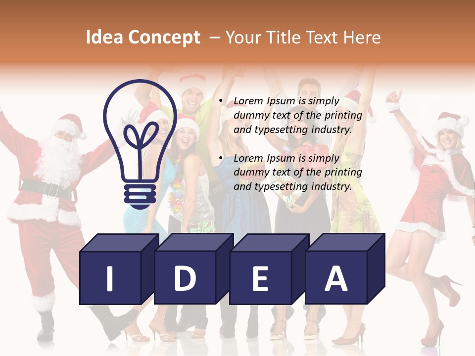 White Isolated Men PowerPoint Template