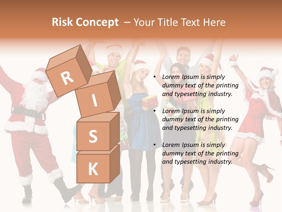 White Isolated Men PowerPoint Template