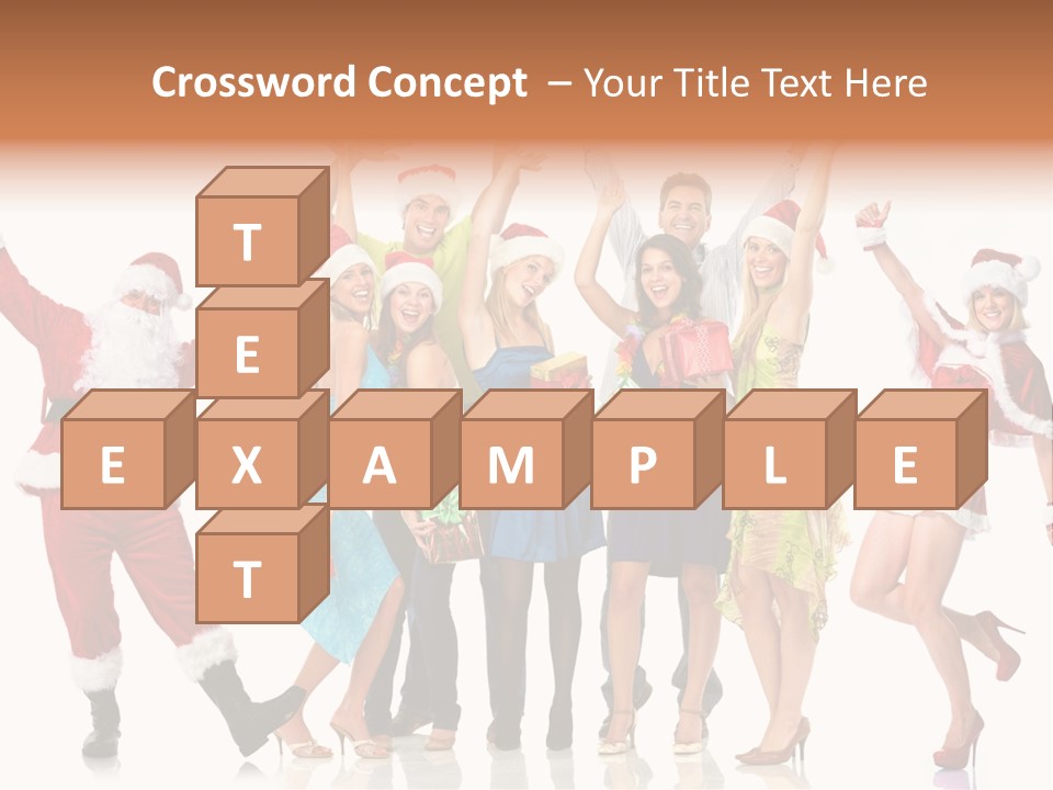 White Isolated Men PowerPoint Template