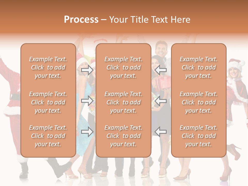 White Isolated Men PowerPoint Template