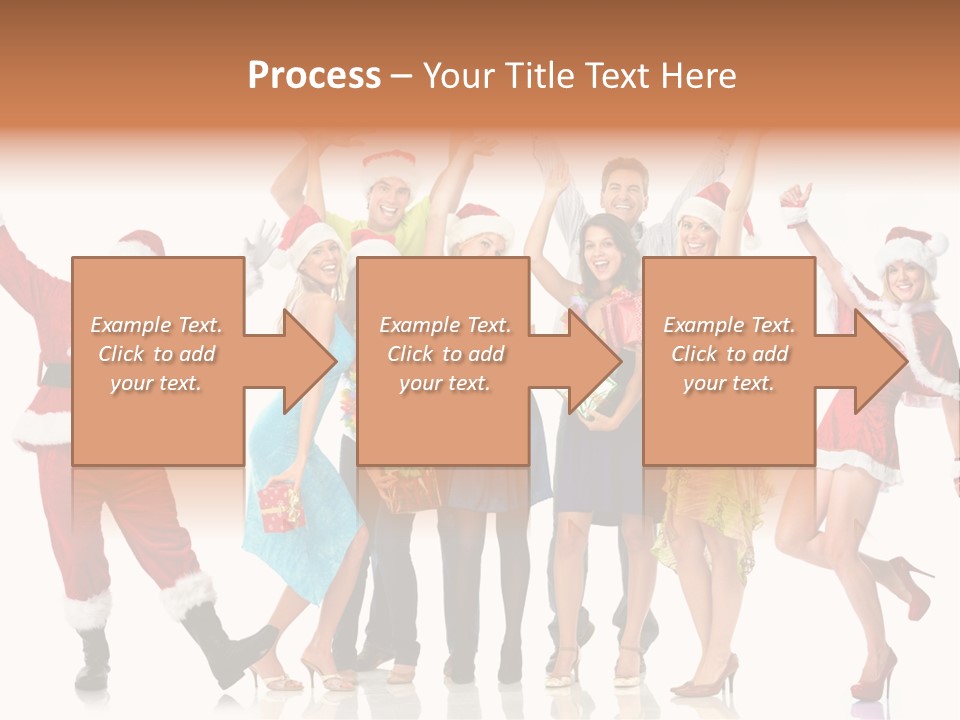 White Isolated Men PowerPoint Template