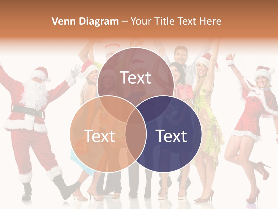 White Isolated Men PowerPoint Template