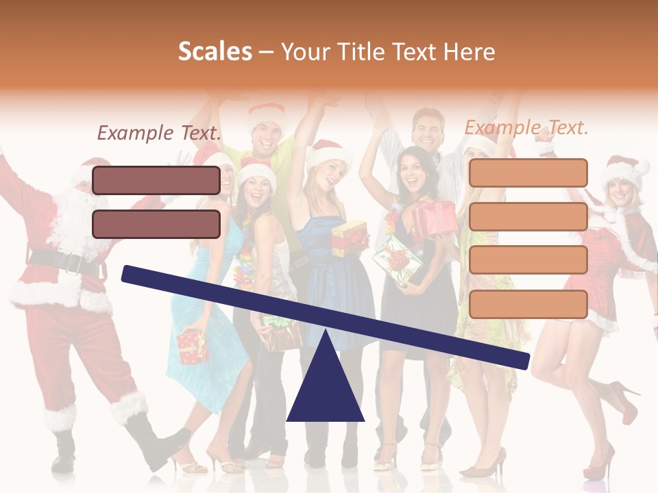 White Isolated Men PowerPoint Template