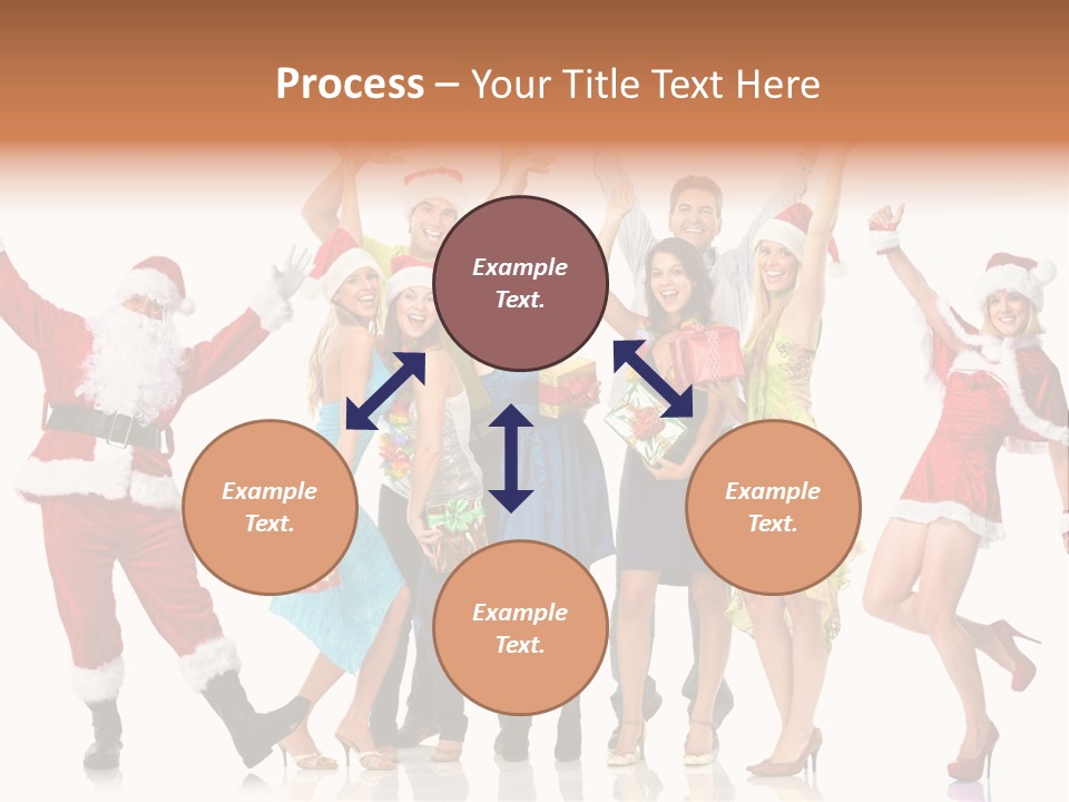 White Isolated Men PowerPoint Template