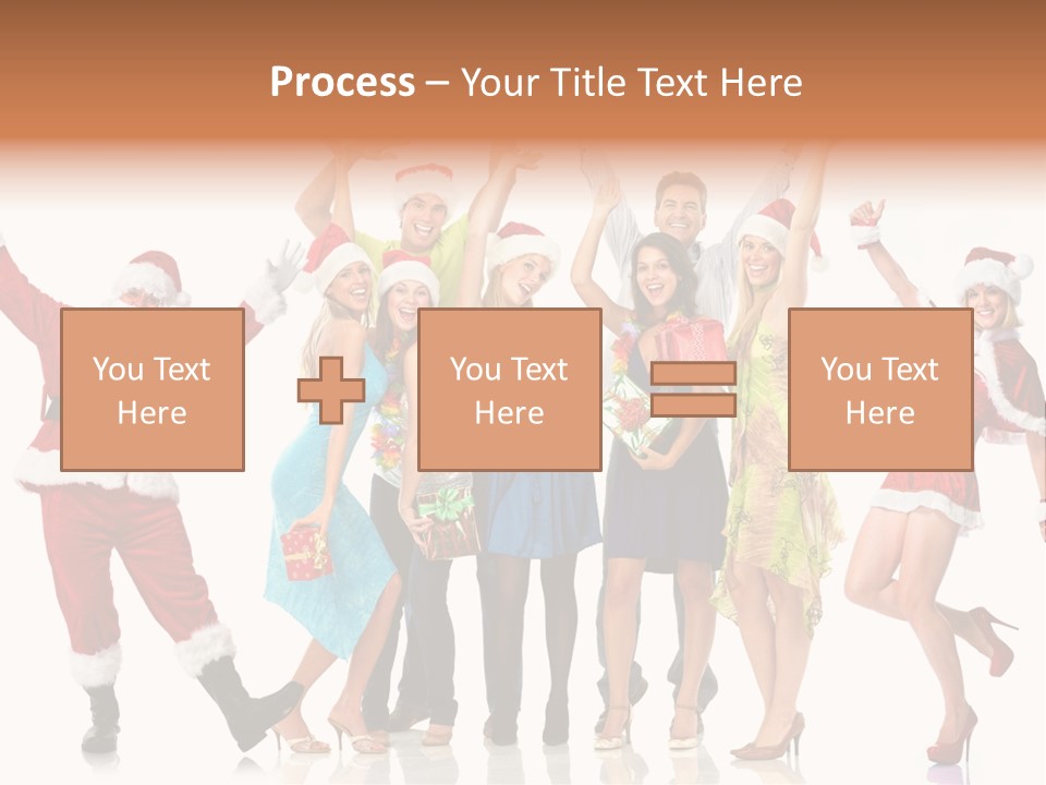 White Isolated Men PowerPoint Template