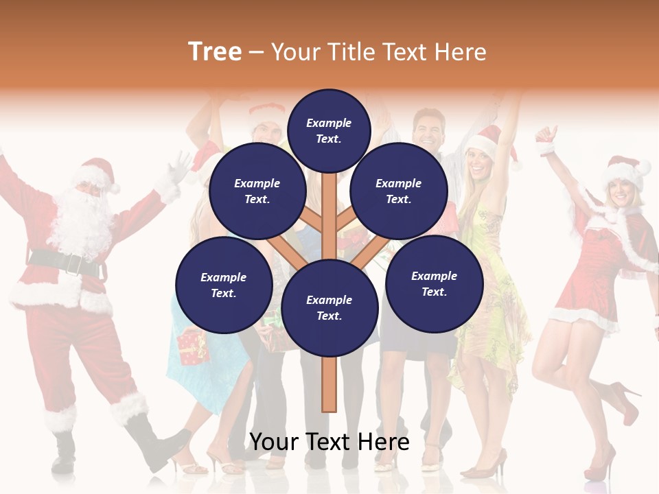 White Isolated Men PowerPoint Template