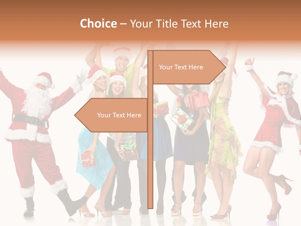 White Isolated Men PowerPoint Template