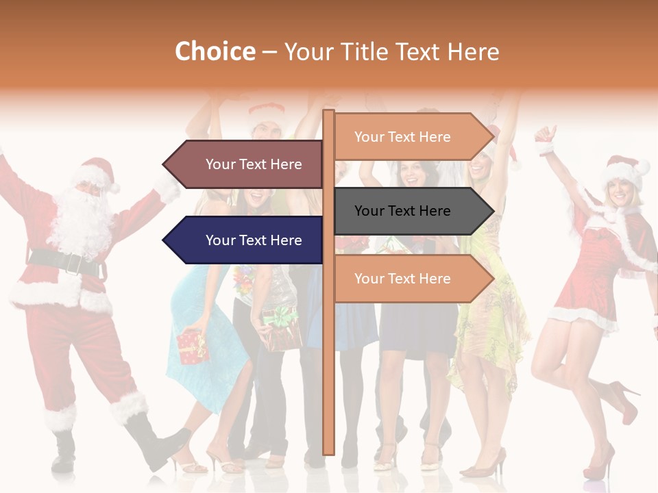 White Isolated Men PowerPoint Template