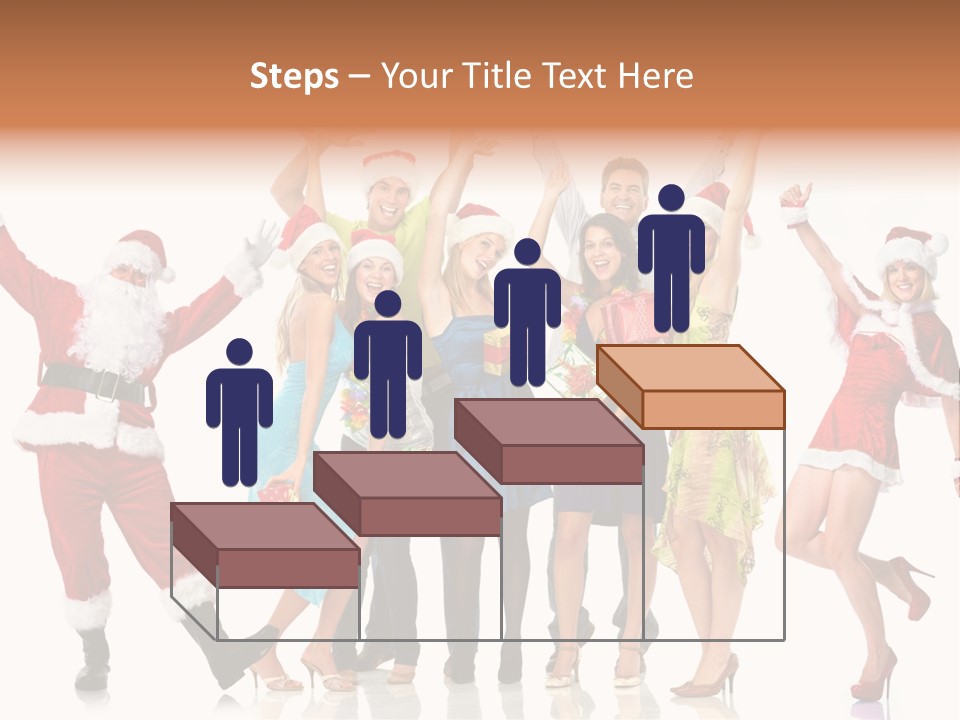 White Isolated Men PowerPoint Template